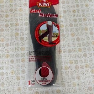 Kiwi Gel Soles for Men's Shoes - Black and Red